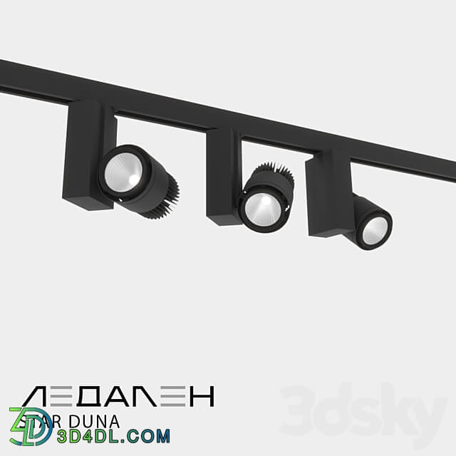 Three phase track lamp STAR DUNA 3D Models