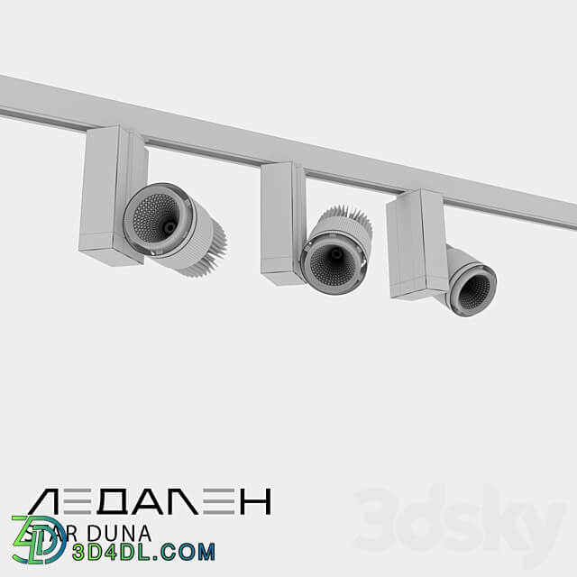 Three phase track lamp STAR DUNA 3D Models