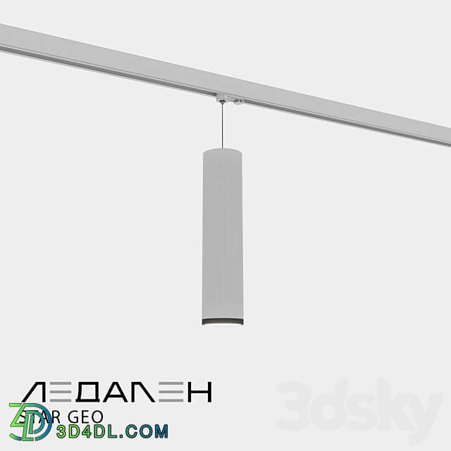 Three phase track lamp STAR GEO 3D Models