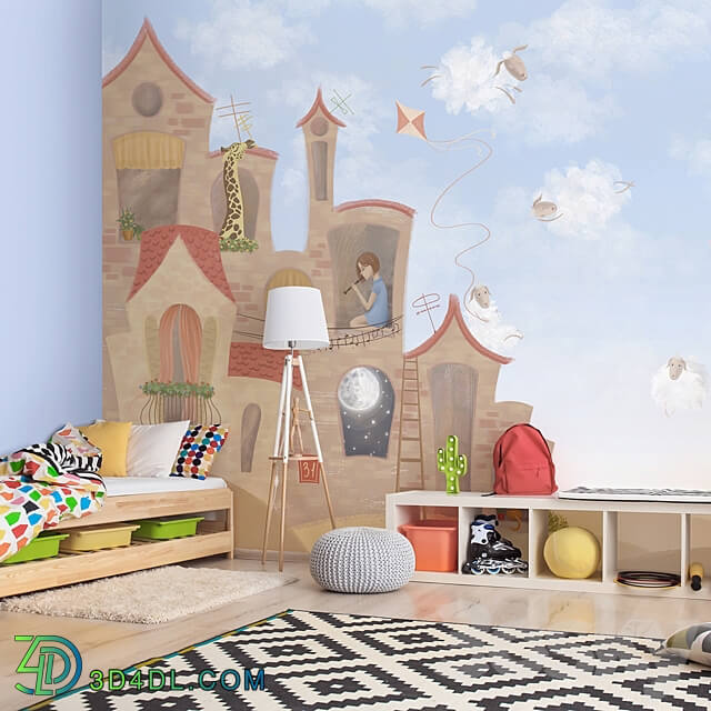 Designer wallpapers FLY DREAM pack 1 3D Models