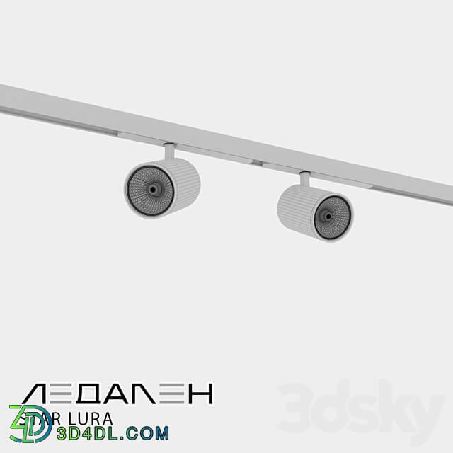 Three phase track lamp STAR LYRA 3D Models