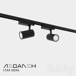 Three phase track lamp STAR NERA 3D Models 