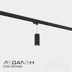 Three phase track lamp STAR OKTARO 3D Models 