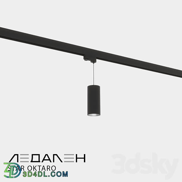 Three phase track lamp STAR OKTARO 3D Models