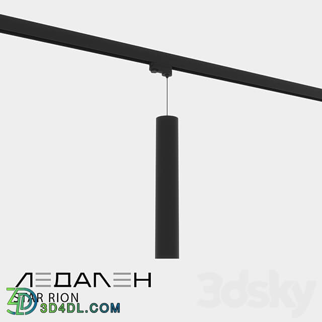 Three phase track lamp STAR RION 3D Models