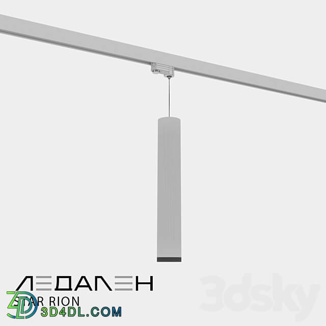 Three phase track lamp STAR RION 3D Models