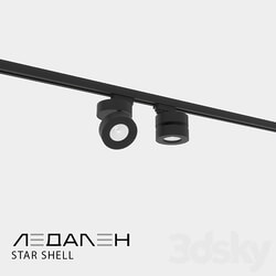 Three phase track light STAR SHELL 3D Models 