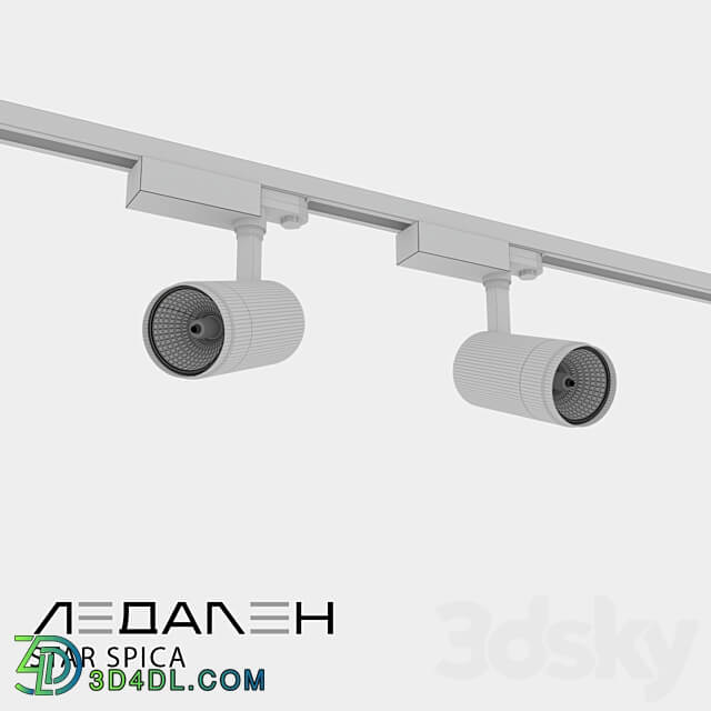 Three phase track lamp STAR SPICA 3D Models