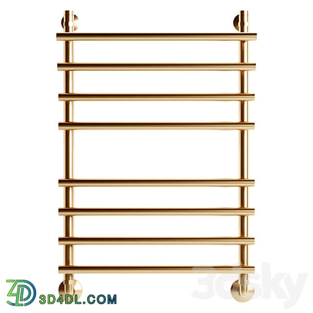 Water heated towel rail EWRIKA Medea Pr 80x50 gold 3D Models