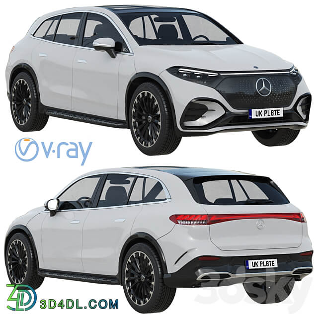 Mercedes Benz EQS SUV 2023 3D Models