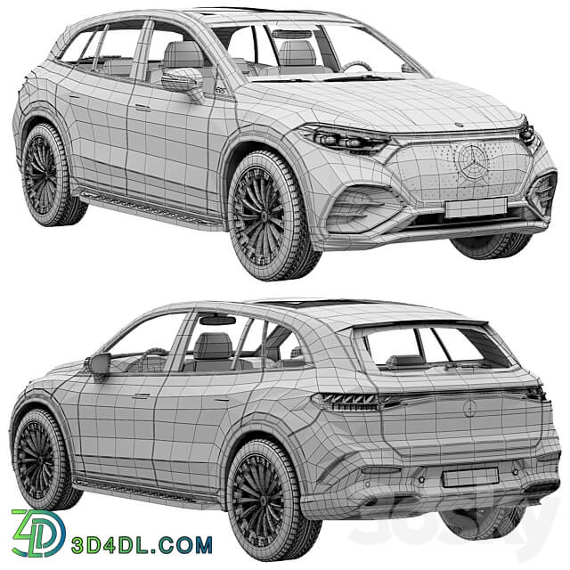 Mercedes Benz EQS SUV 2023 3D Models