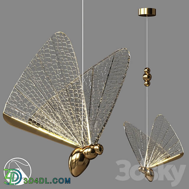 LampsShop.com PDL2230 Pendant Butterfly Pendant light 3D Models