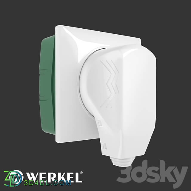 OM Socket with plug for electric stove 32A 250V Werkel art.W1189201 Miscellaneous 3D Models