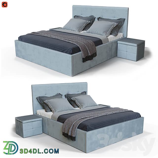 Milana bed Bed 3D Models