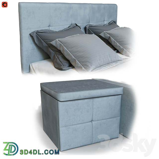 Milana bed Bed 3D Models