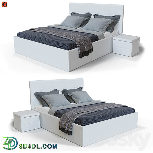 Milana bed Bed 3D Models