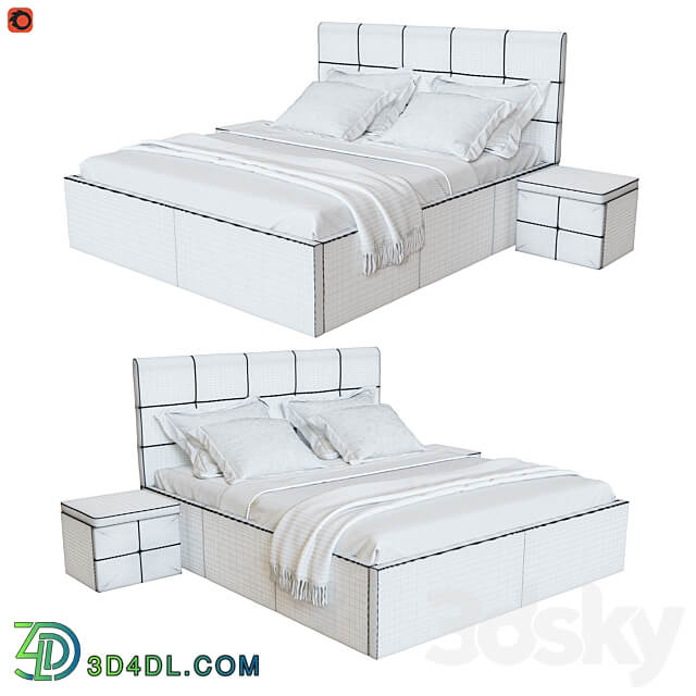 Milana bed Bed 3D Models