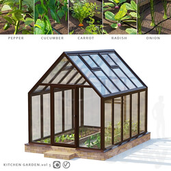Garden. Greenhouse Kitchen garden.vol 5 Other 3D Models 