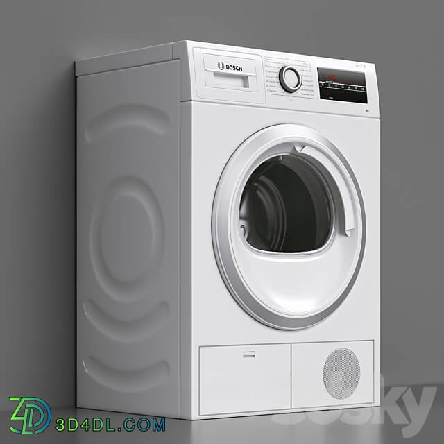 BOSCH washing machine and dryer 3D Models