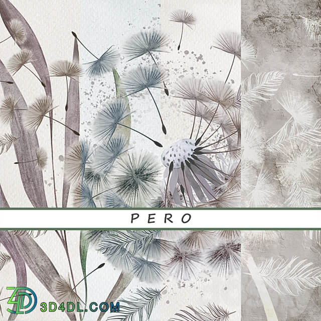 Designer wallpapers PERO pack 4 3D Models