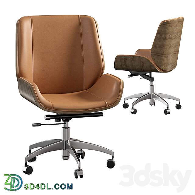 Armchair Upholstered Brown Topchairs Crown 3D Models