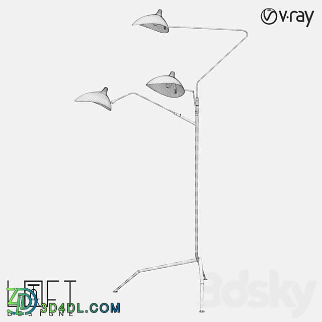 Floor lamp LoftDesigne 8610 model 3D Models