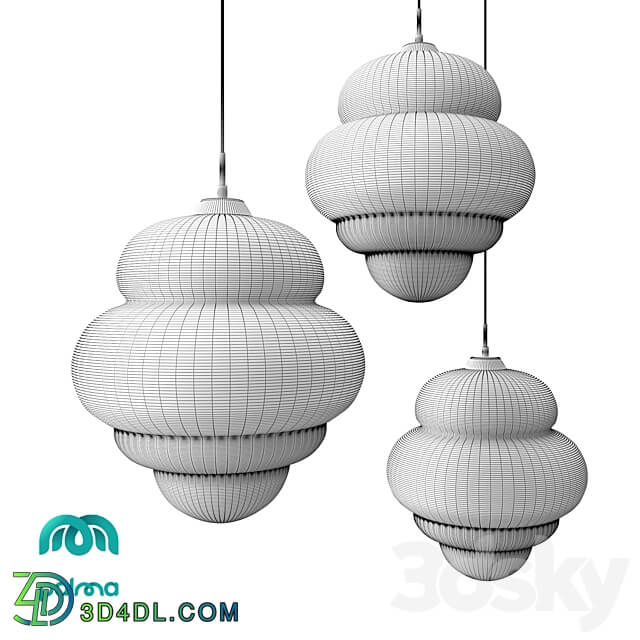 om PENDANT LIGHT PALMA 0507PLB 1SH Pendant light 3D Models