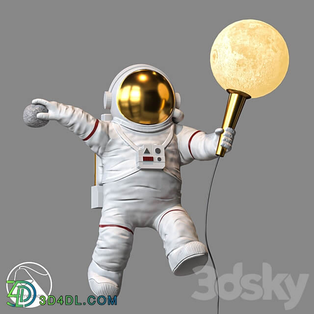 LampsShop.com B4327 Sconce Astronaut 3D Models