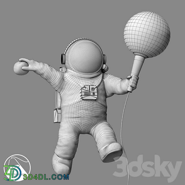 LampsShop.com B4327 Sconce Astronaut 3D Models