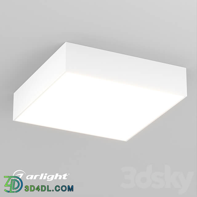 OM Luminaire SP QUADRO S250x250 25W Ceiling lamp 3D Models