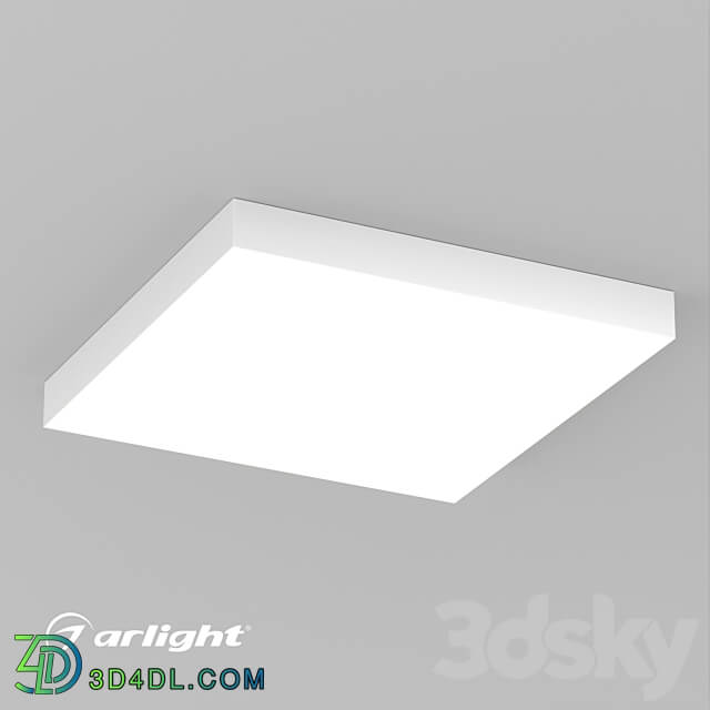 OM Luminaire SP QUADRO S600x600 60W Ceiling lamp 3D Models