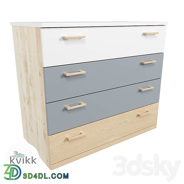 Chest of drawers for children Vila series Sideboard Chest of drawer 3D Models