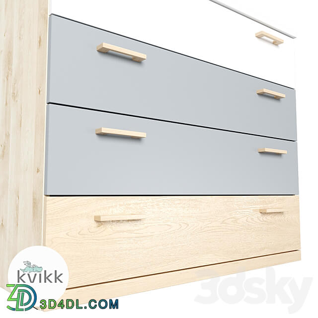 Chest of drawers for children Vila series Sideboard Chest of drawer 3D Models