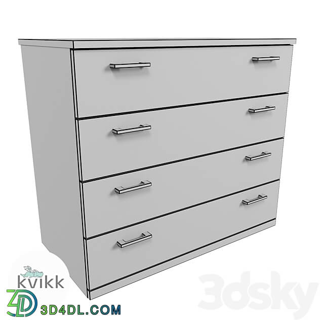 Chest of drawers for children Vila series Sideboard Chest of drawer 3D Models