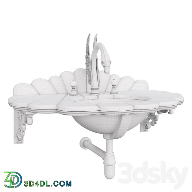  OM Siren Console for Romano Home Bathroom 3D Models