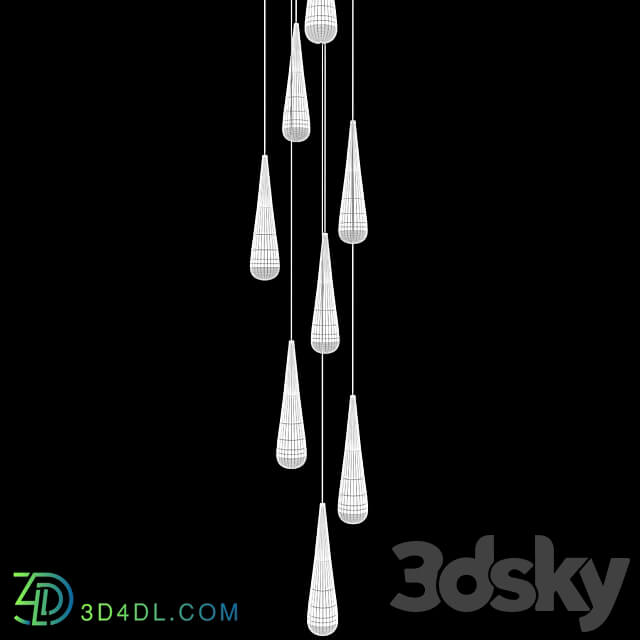 Pendant lamp IT Drop 24 Spiral IT Drop 24 Design Pendant light 3D Models