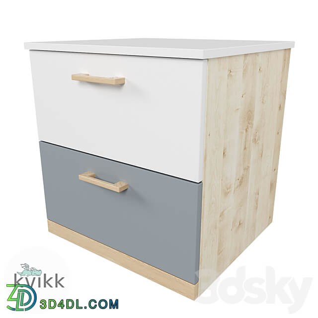 Bedside table for children Vila series Sideboard Chest of drawer 3D Models