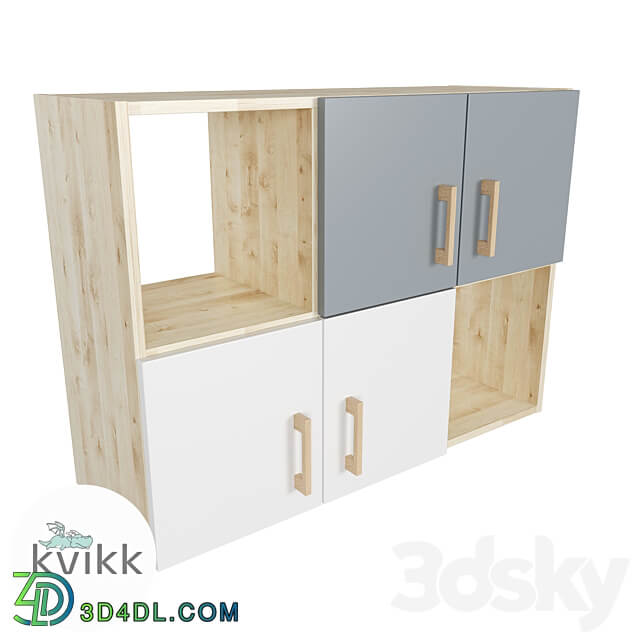 Wall cabinet for children Vila series 3D Models