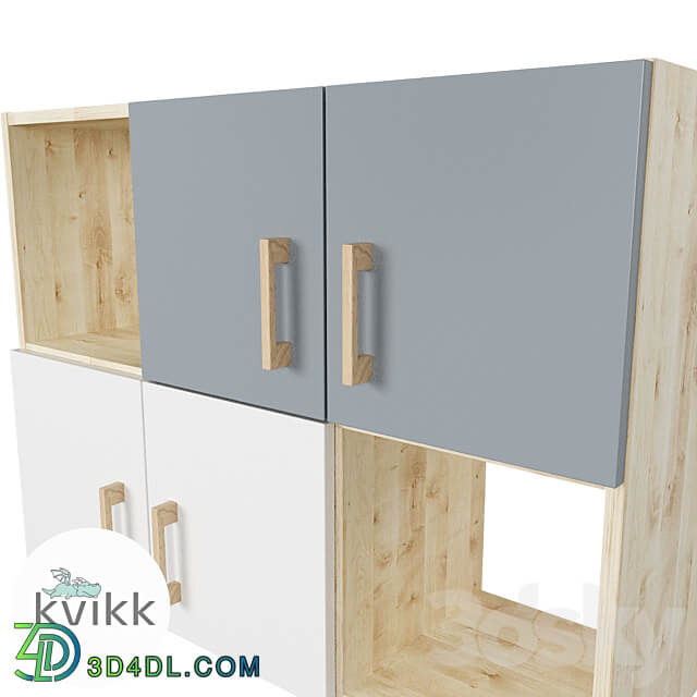 Wall cabinet for children Vila series 3D Models