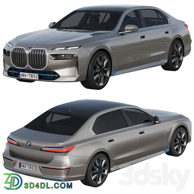 BMW i7 2023 3D Models