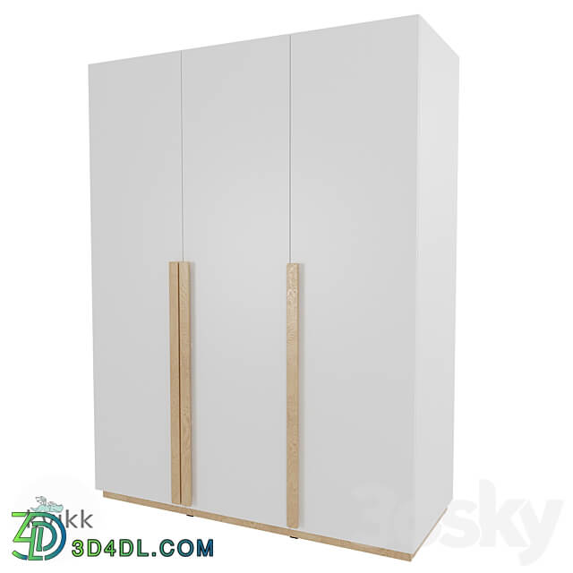 Wardrobe children 39 s 3 leaf RUNO series Wardrobe Display cabinets 3D Models