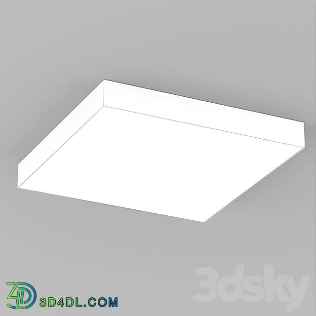 OM Luminaire SP QUADRO S500x500 50W Ceiling lamp 3D Models