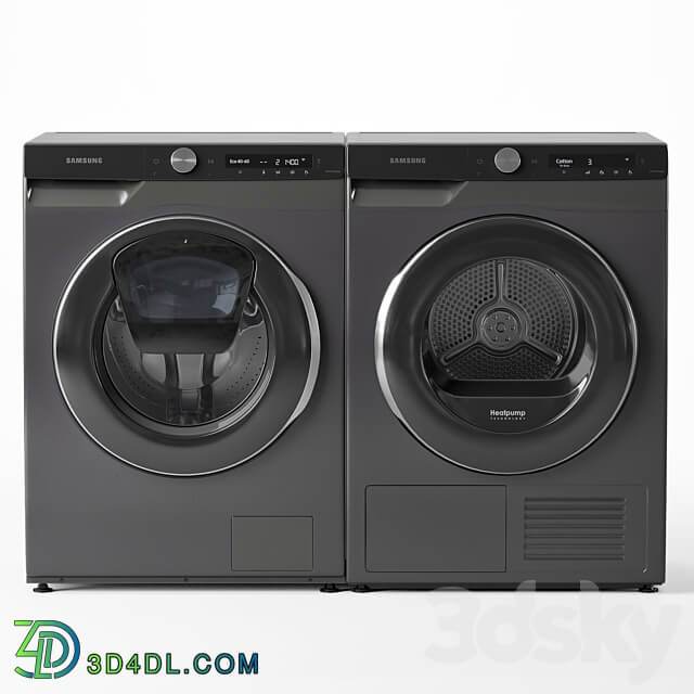 Washing machine and dryer Samsung 3D Models