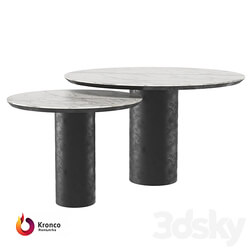 Round coffee table in Kronco Para porcelain stoneware 3D Models 