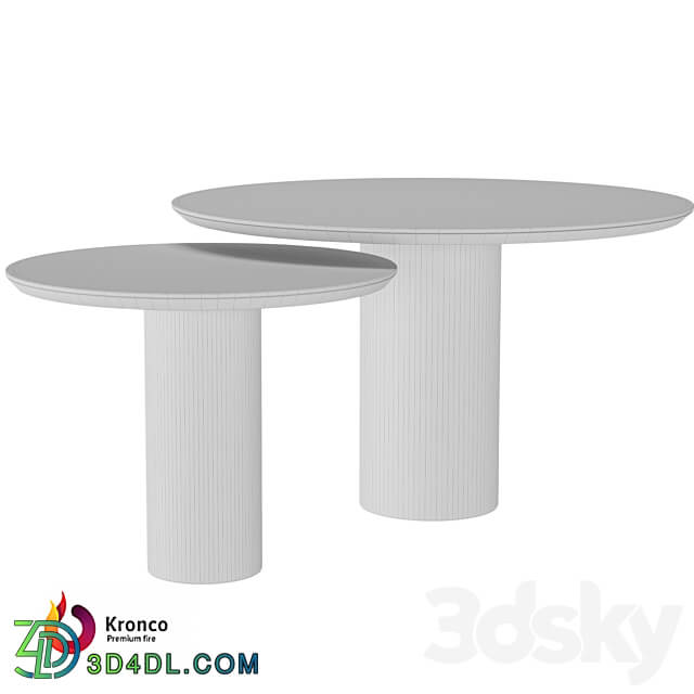 Round coffee table in Kronco Para porcelain stoneware 3D Models