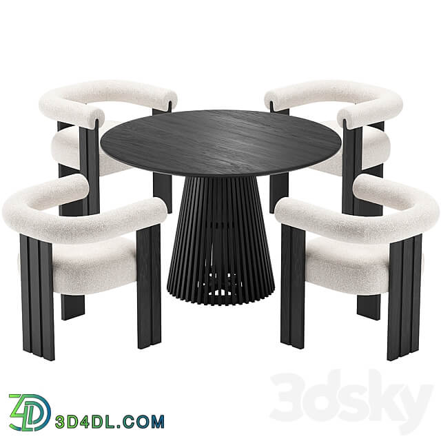 Eichholtz Percy Chair and La Forma Irune Table Table Chair 3D Models
