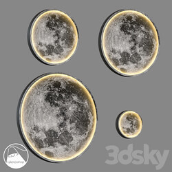 LampsShop.com B4336b Sconce Flat Moon 3D Models 
