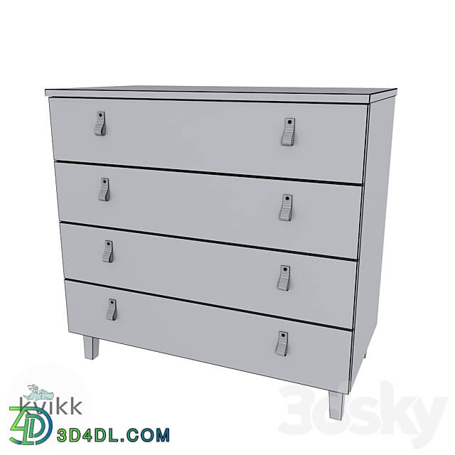 Chest of drawers for children HITTA series Sideboard Chest of drawer 3D Models