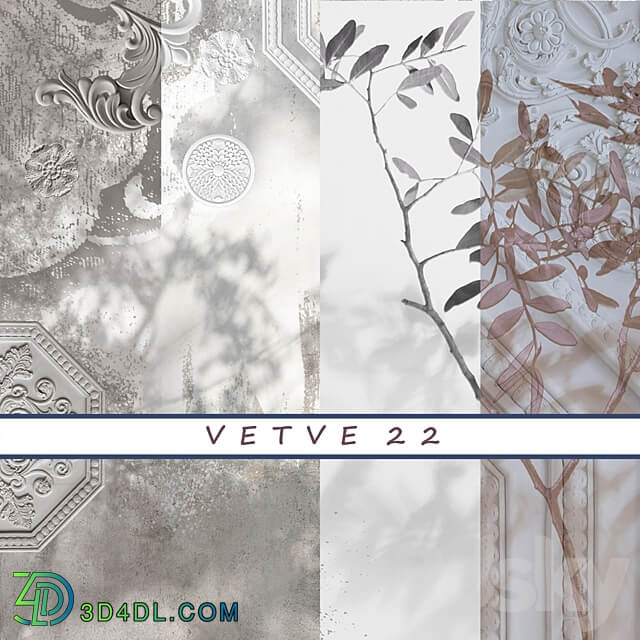 Designer wallpapers VETVE 22 pack 1 3D Models