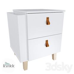 Bedside table with a pocket for books HITTA series Sideboard Chest of drawer 3D Models 